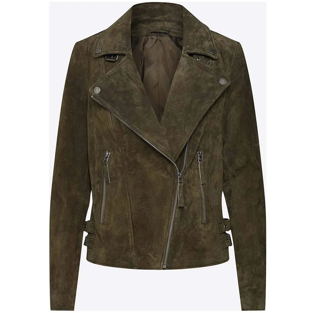 Heida Reed FBI International Season 2 Green Suede Leather Jacket