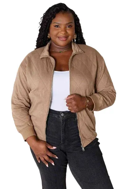 Heimish Full Size Zip-Up Jacket with Pockets