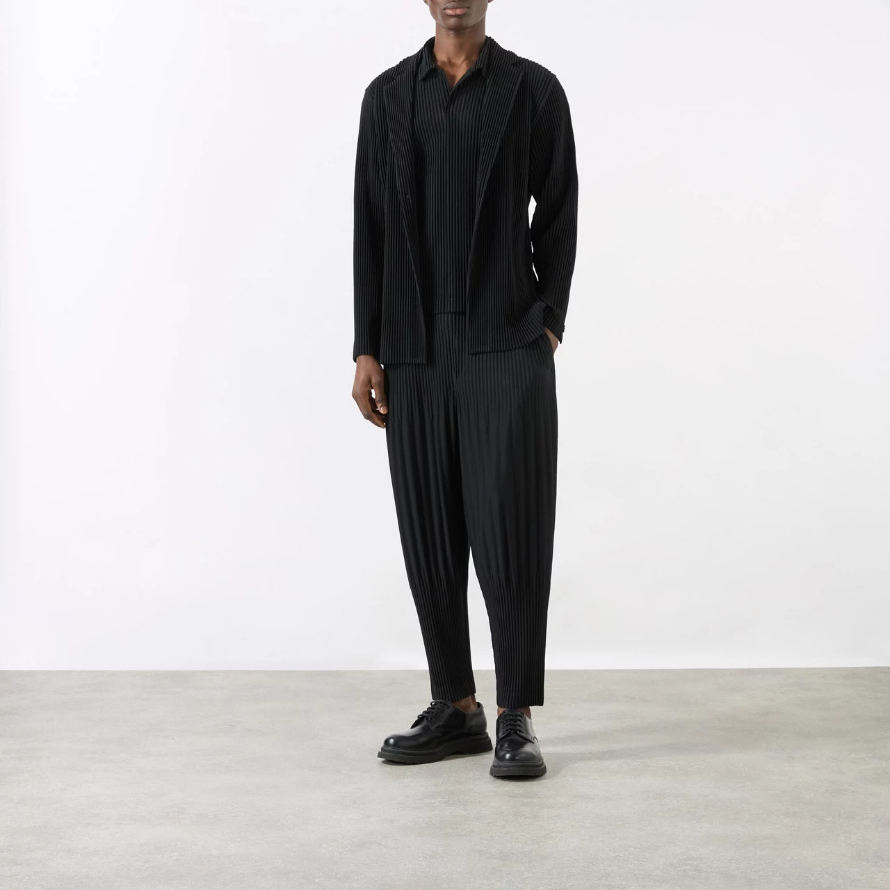 HOMME PLISSÉ ISSEY MIYAKE Basic Keshi Pleated Trousers - Black