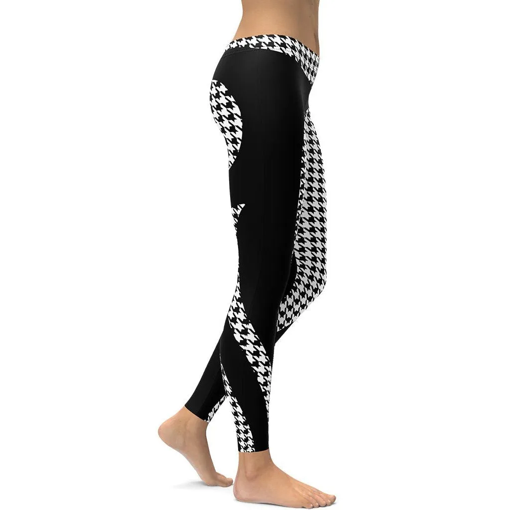 Houndstooth Heart Shaped Leggings