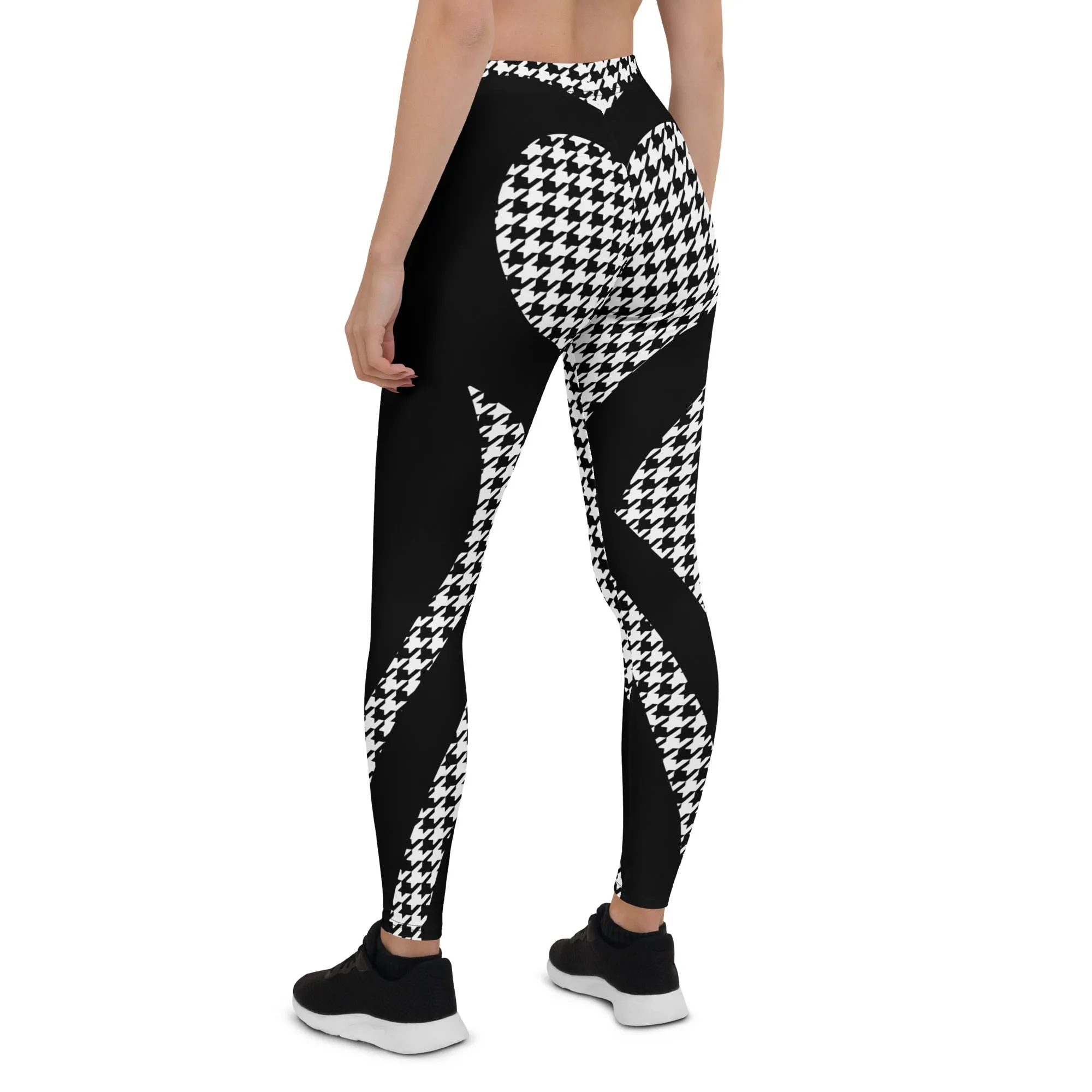 Houndstooth Heart Shaped Leggings