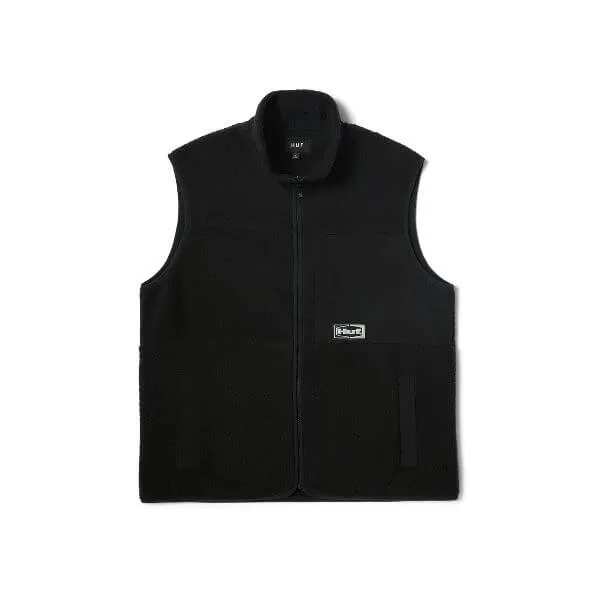 HUF Sonoma High Pile Vest Fleece Men’s – Black (JK00444-BLACK)