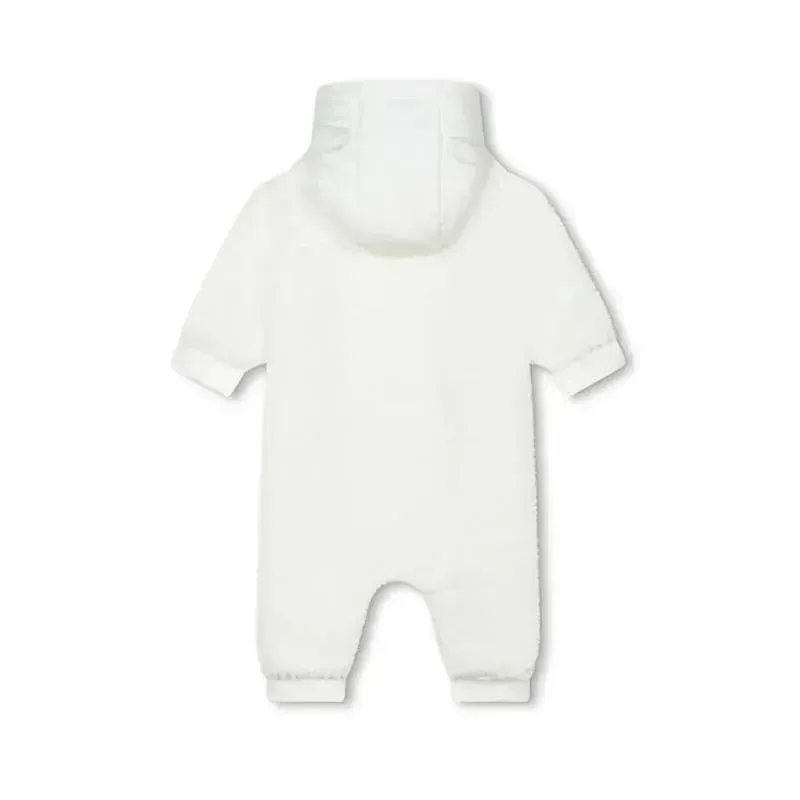 Hugo Boss Baby - White Teddy Fleece Hooded Pramsuit