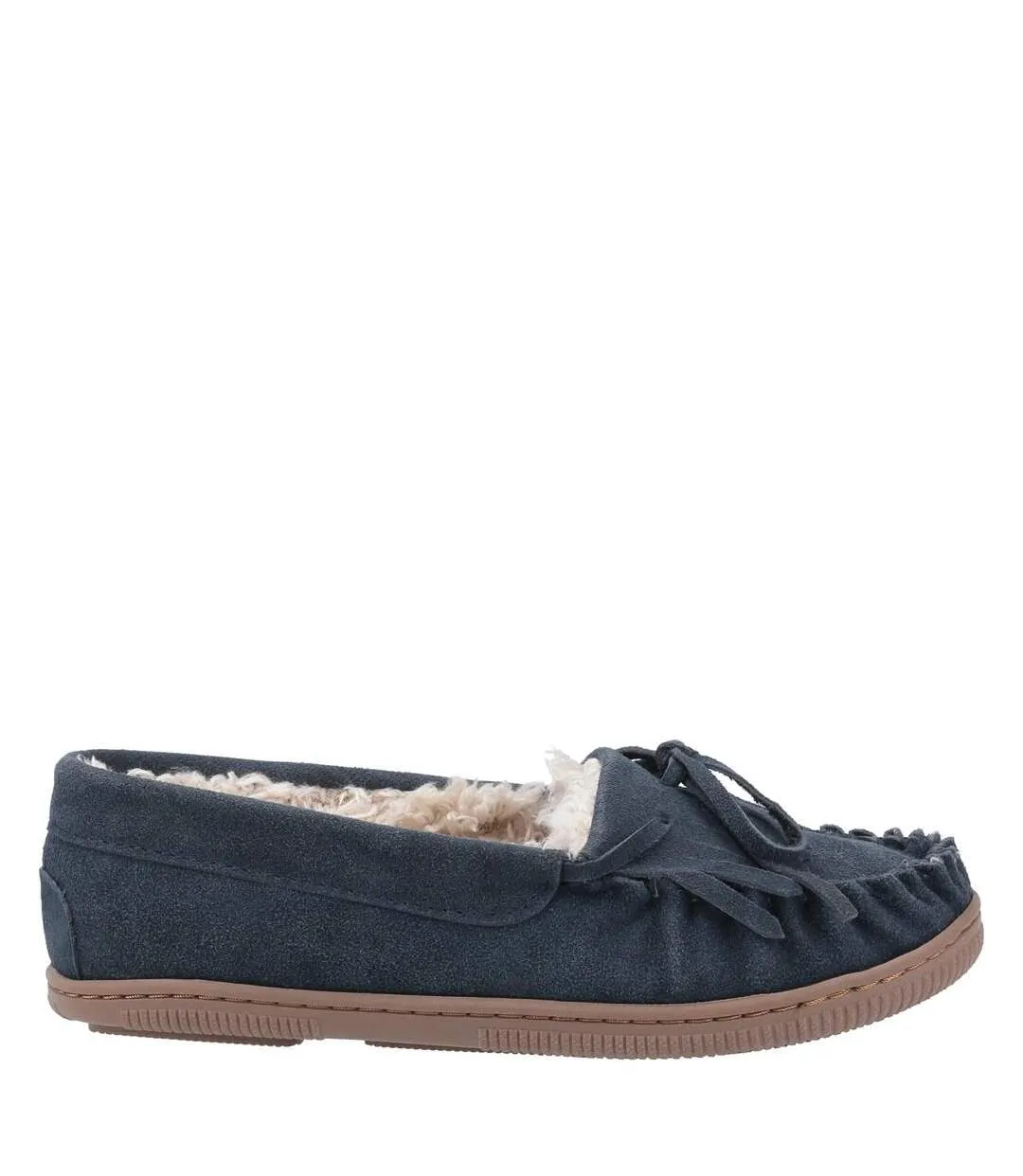 Hush Puppies Womens/Ladies Addy Slip On Leather Slipper (Navy) - UTFS6638