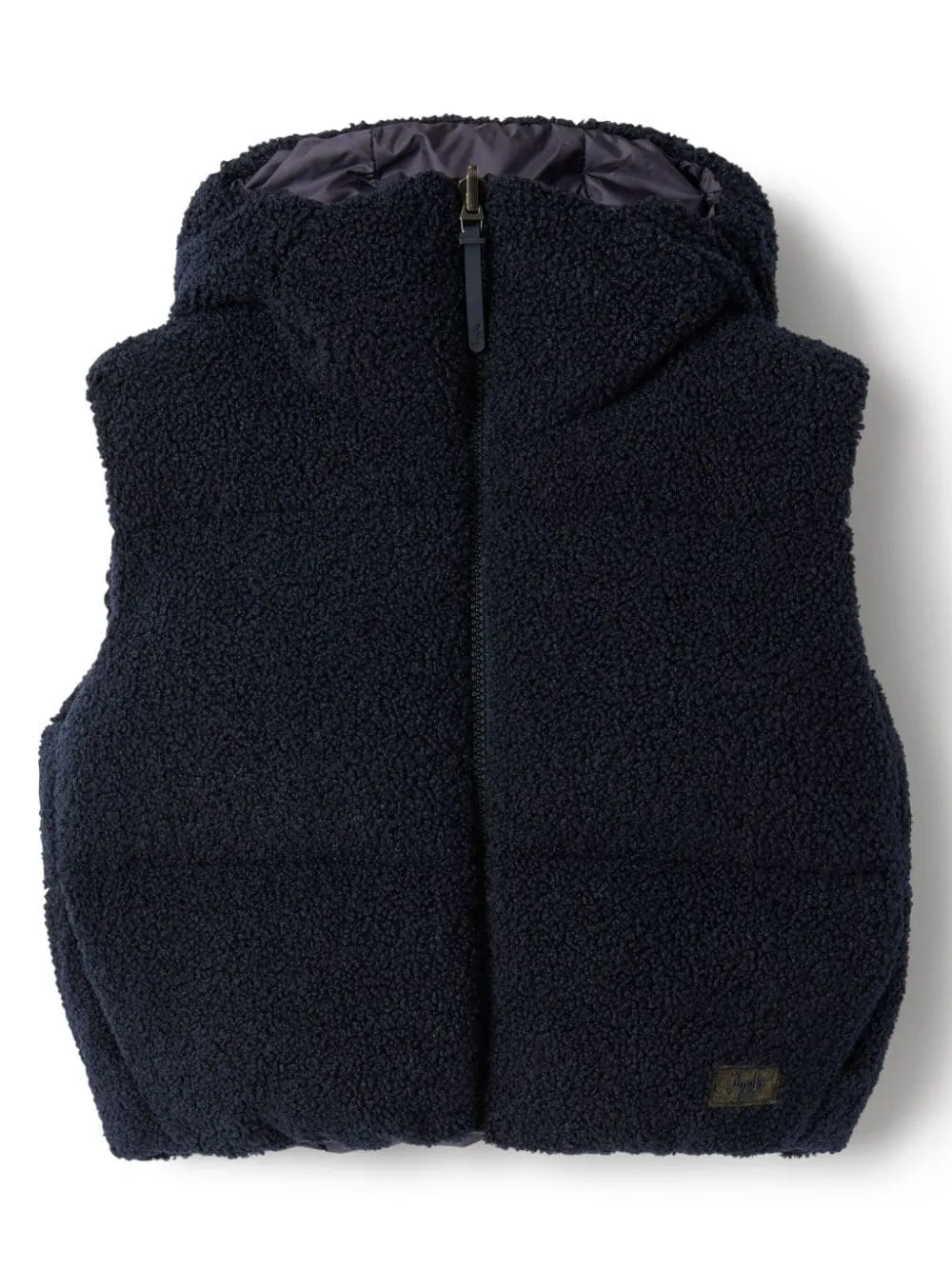 IL GUFO Blue Reversible Curly Fleece Vest