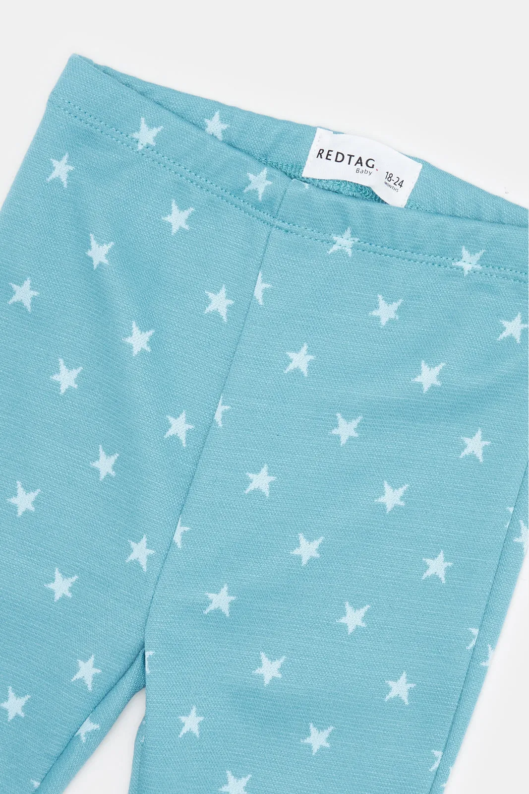 Infant Girls Blue Printed Leggings