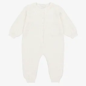 Ivory Cotton & Cashmere Baby Romper