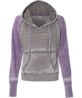 J. America Women's Zen Fleece Raglan Hooded Sweatshirt