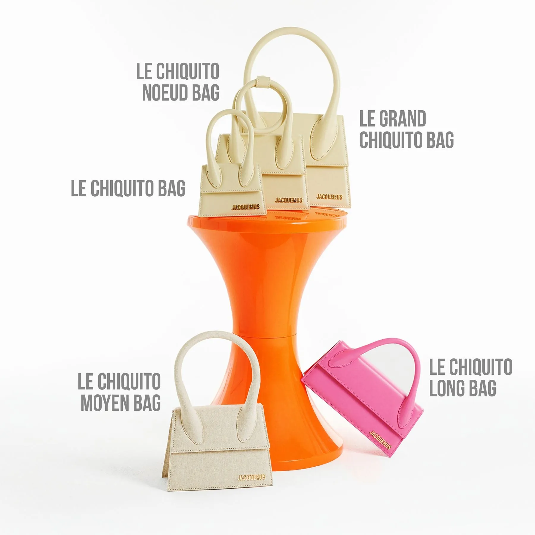 Jacquemus  Le Chiquito Moyen Bag - Jacquemus - Orange - Leather