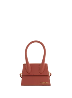 JACQUEMUS  Le Chiquito Moyen suede leather bag - Red