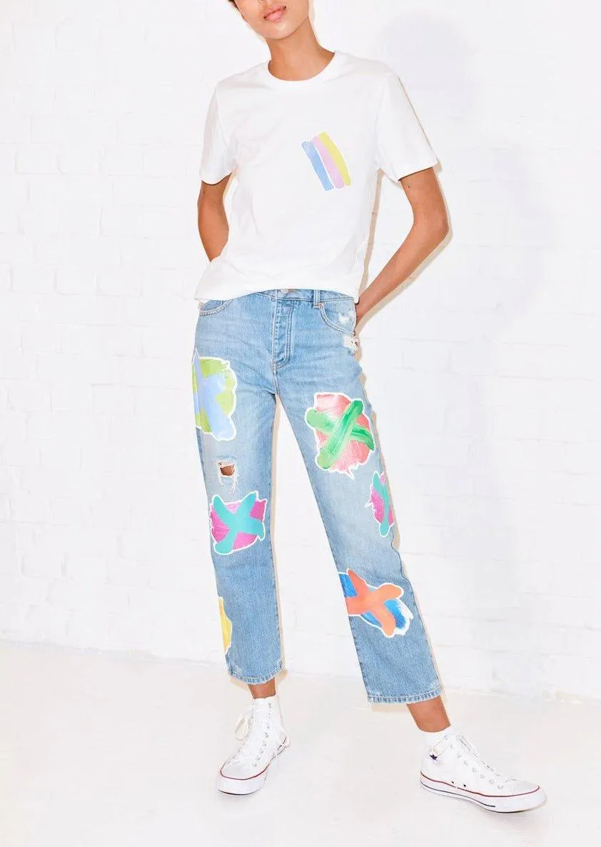 Jeans | Cross Transfer Print Boyfriend Jean | House of Holland