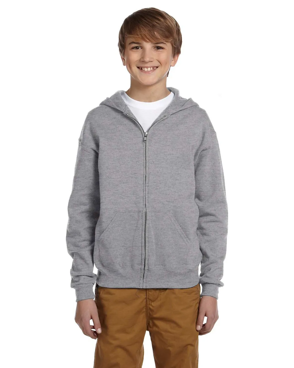 Jerzees 993B Boys 50/50 Nublend Fleece Full-Zip Hoodie