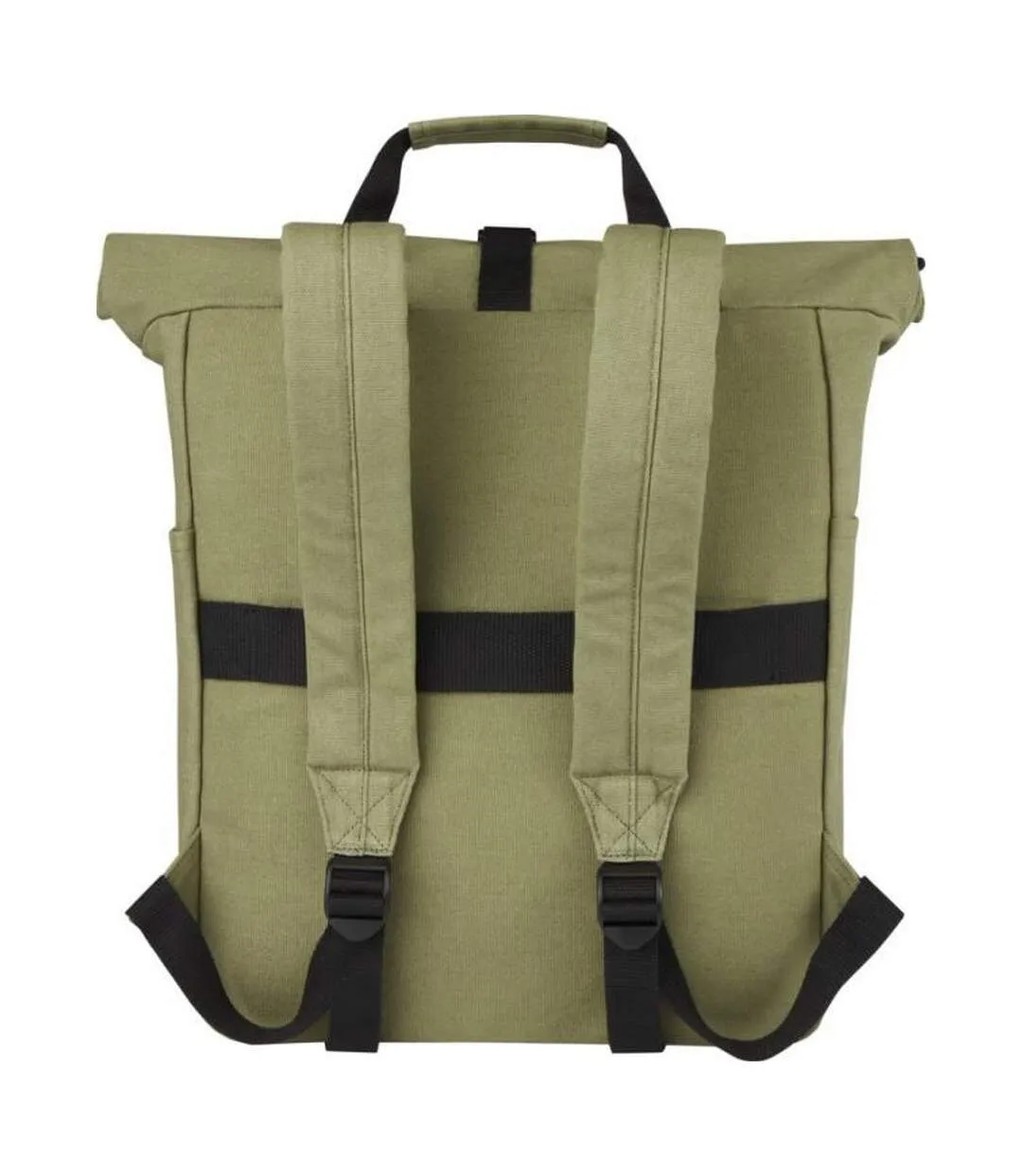 Joey roll top canvas 15l laptop backpack one size olive Generic