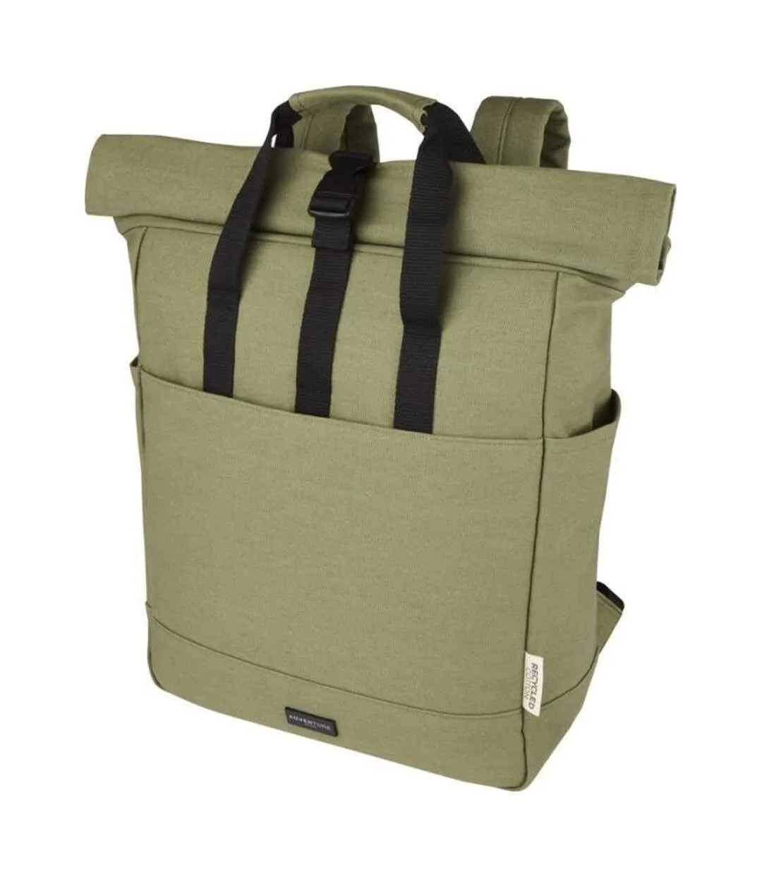 Joey roll top canvas 15l laptop backpack one size olive Generic