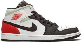 Jordan 1 Mid SE Red Grey Black Toe sneakers White