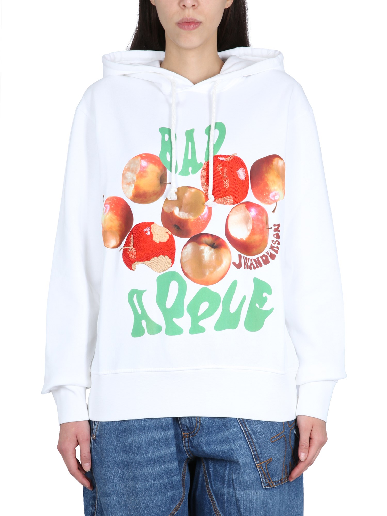 JW ANDERSON    BAD APPLE COTTON HOODIE