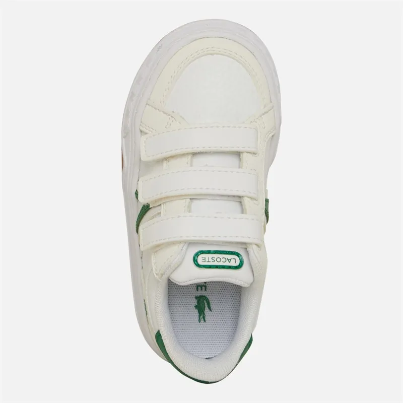 Lacoste Boys L001 V2 Trainers White/Green