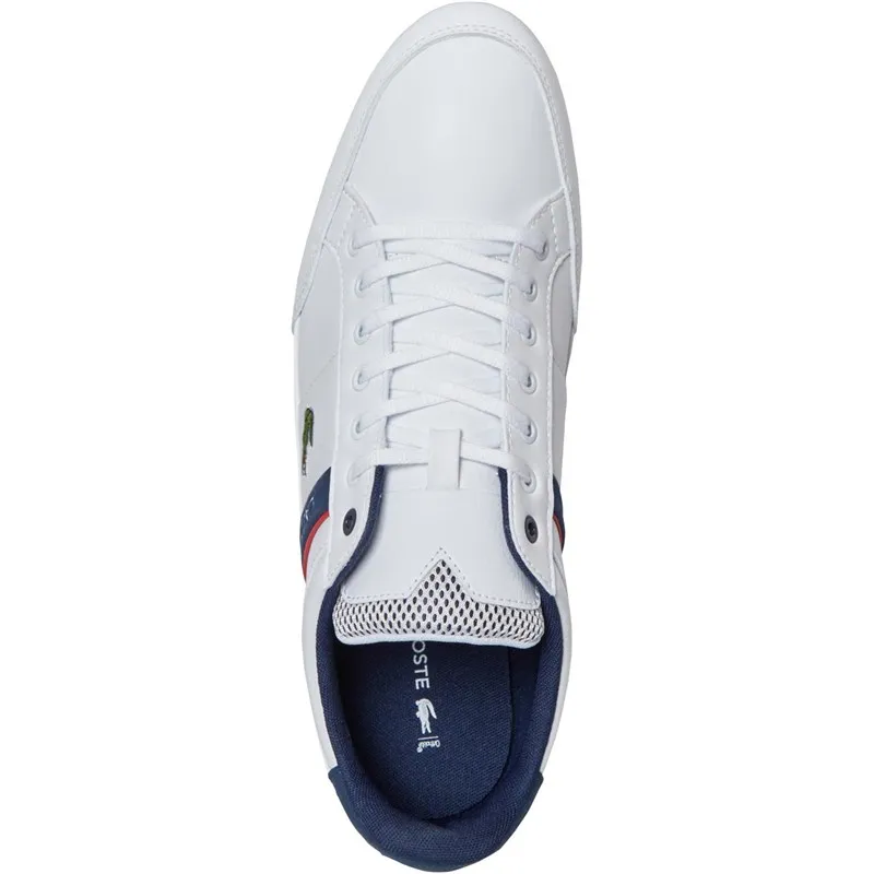 Lacoste Mens Chaymon Trainers White/Navy