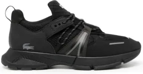 Lacoste panelled lace-up fastening sneakers Black