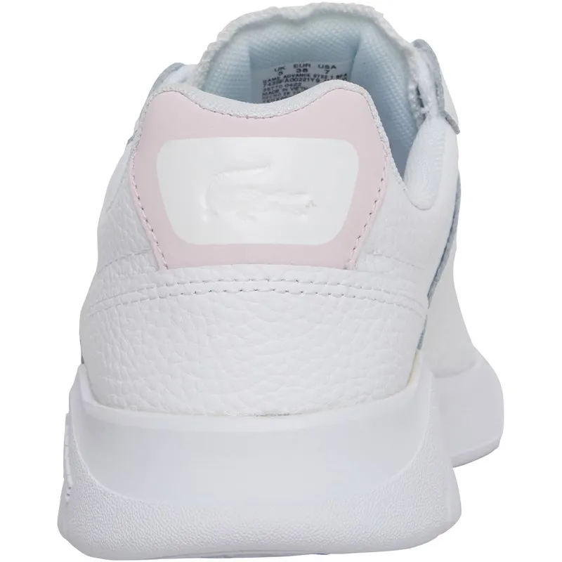 Lacoste Womens Game Advance Trainers White/Light Pink