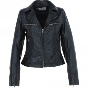 Ladies  Ashwood Leather Biker Jacket Black: AWL-1991