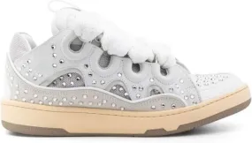 Lanvin Curb rhinestone-embellished sneakers White