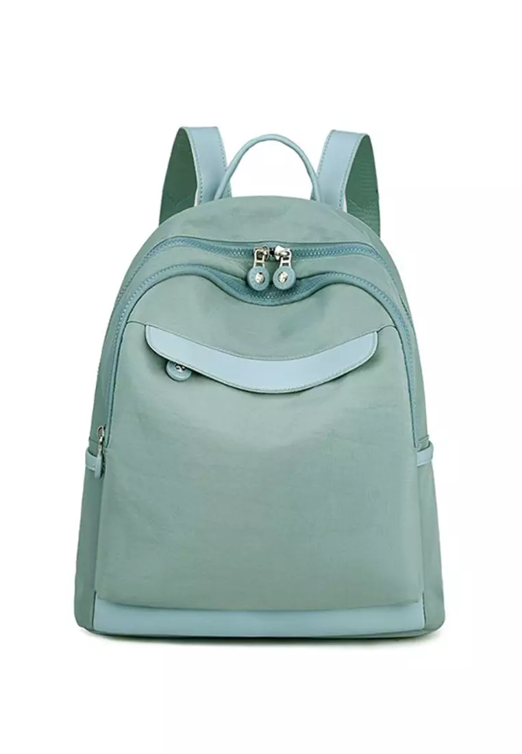 Lara Women's Leisure Light-weight Nylon Zipper Backpack - Blue