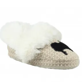 Lazy Dogz COOKIE Beige Slipper with Dog Decoration