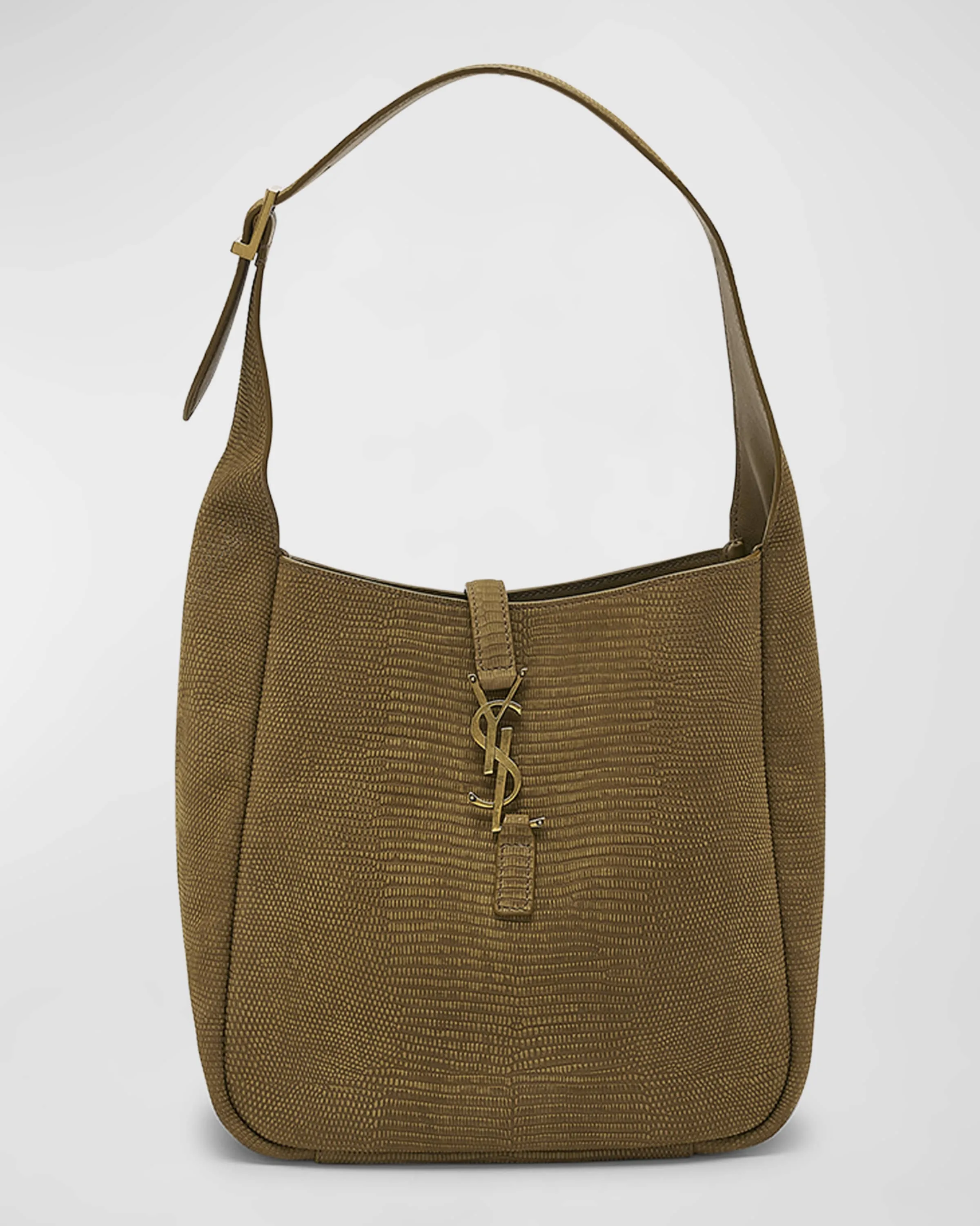 Le 5 A 7 Small Lizard-Embossed Shoulder Bag