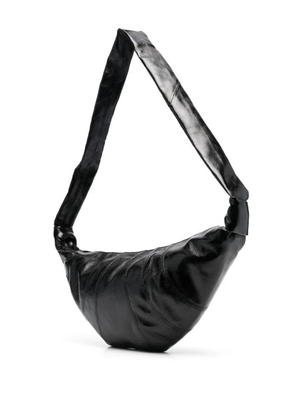 Lemaire Medium Coated Croissant Shoulder Bag Black | Luxury and style at your fingertips