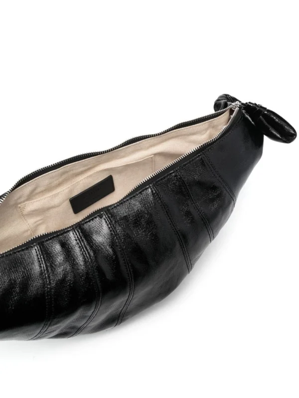 Lemaire Medium Coated Croissant Shoulder Bag Black | Luxury and style at your fingertips