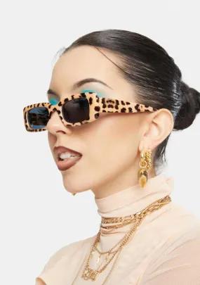 Leopard Supernova Square Sunglasses-