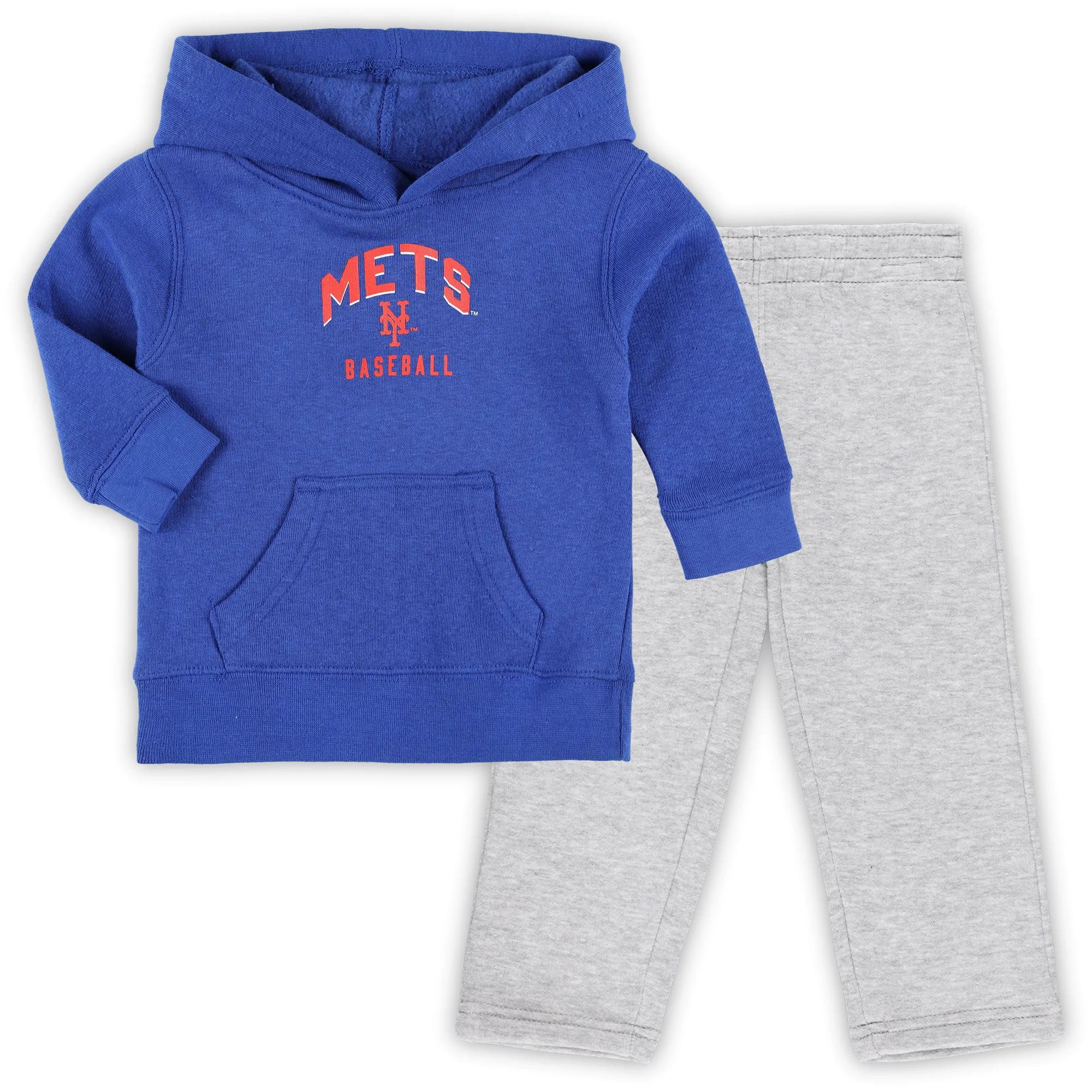 Lids Infant Royal/Heather Gray New York Mets Play by Pullover Hoodie & Pants Set