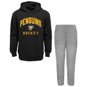 Lids Toddler Black/Heather Gray Pittsburgh Penguins Play by Pullover Hoodie & Pants Set