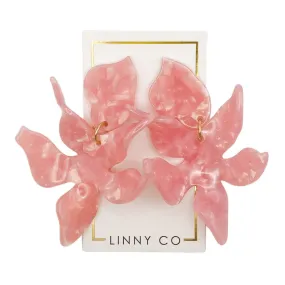 Linny Co | Flora Drop Earrings in Ballet Slipper Pink