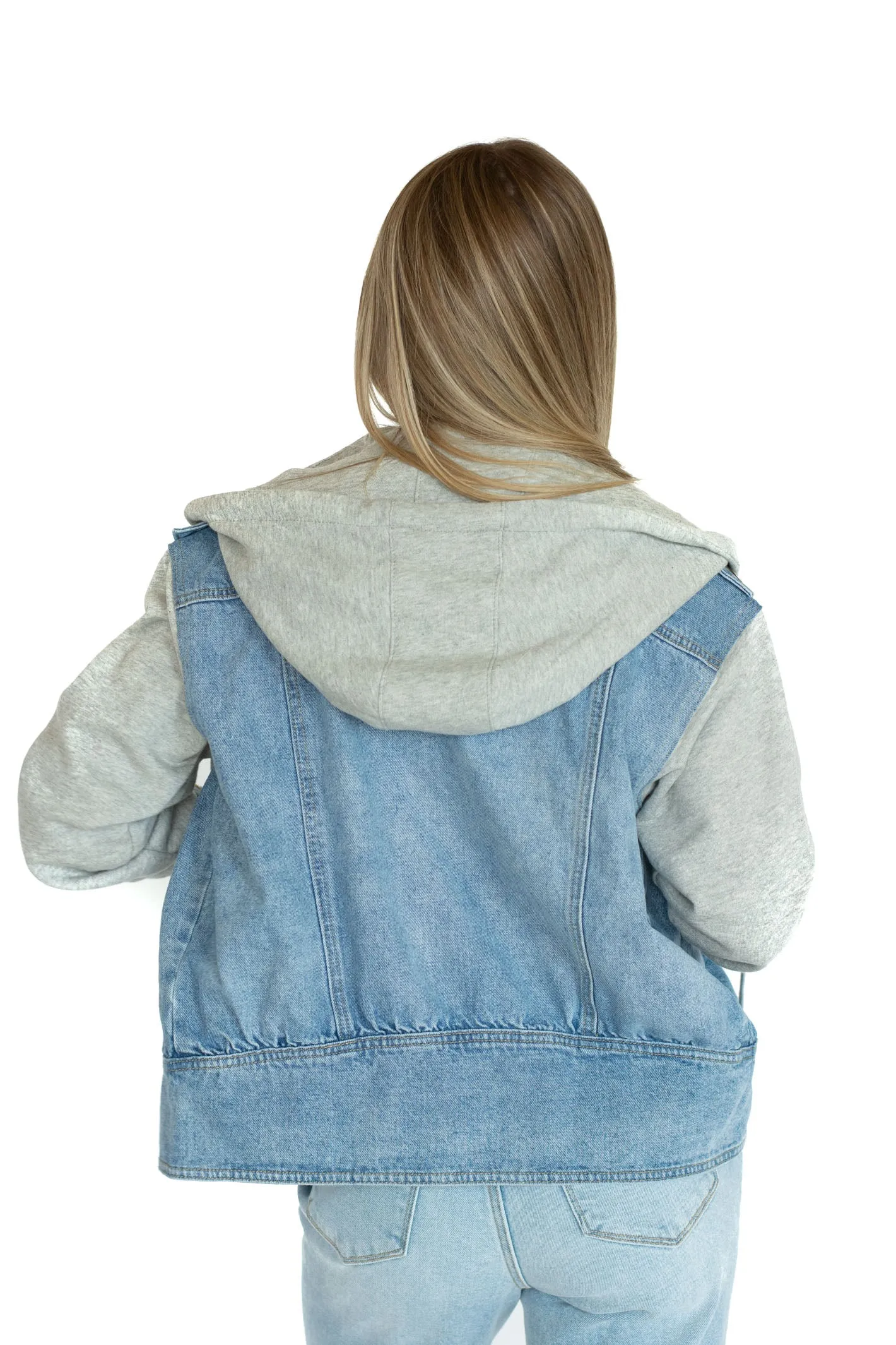 Lost in Reality Hooded Denim Jacket