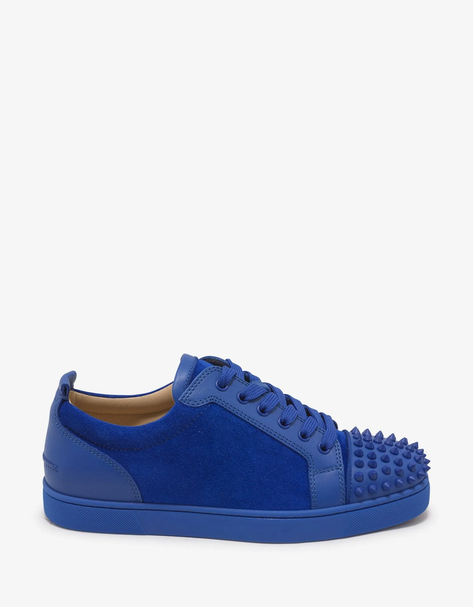 Louis Junior Spikes Flat Blue Calf & Suede Trainers