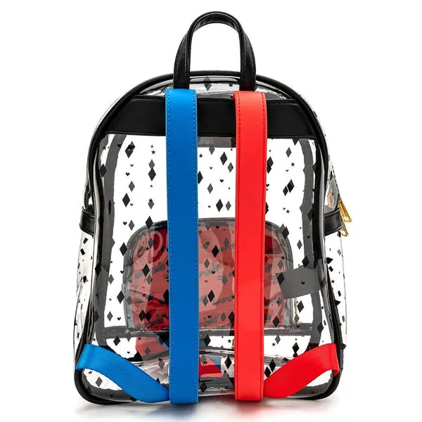 Loungefly x Birds of Prey Harley Quinn Clear PVC Mini Backpack