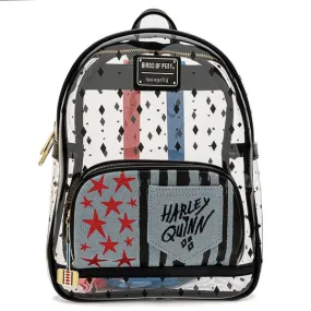 Loungefly x Birds of Prey Harley Quinn Clear PVC Mini Backpack