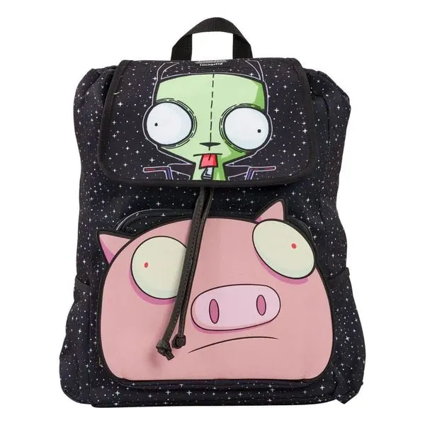 Loungefly x Nickelodeon Invader Zim Gir & Pig BTS Nylon Backpack