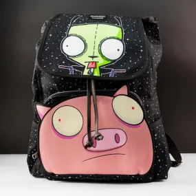 Loungefly x Nickelodeon Invader Zim Gir & Pig BTS Nylon Backpack