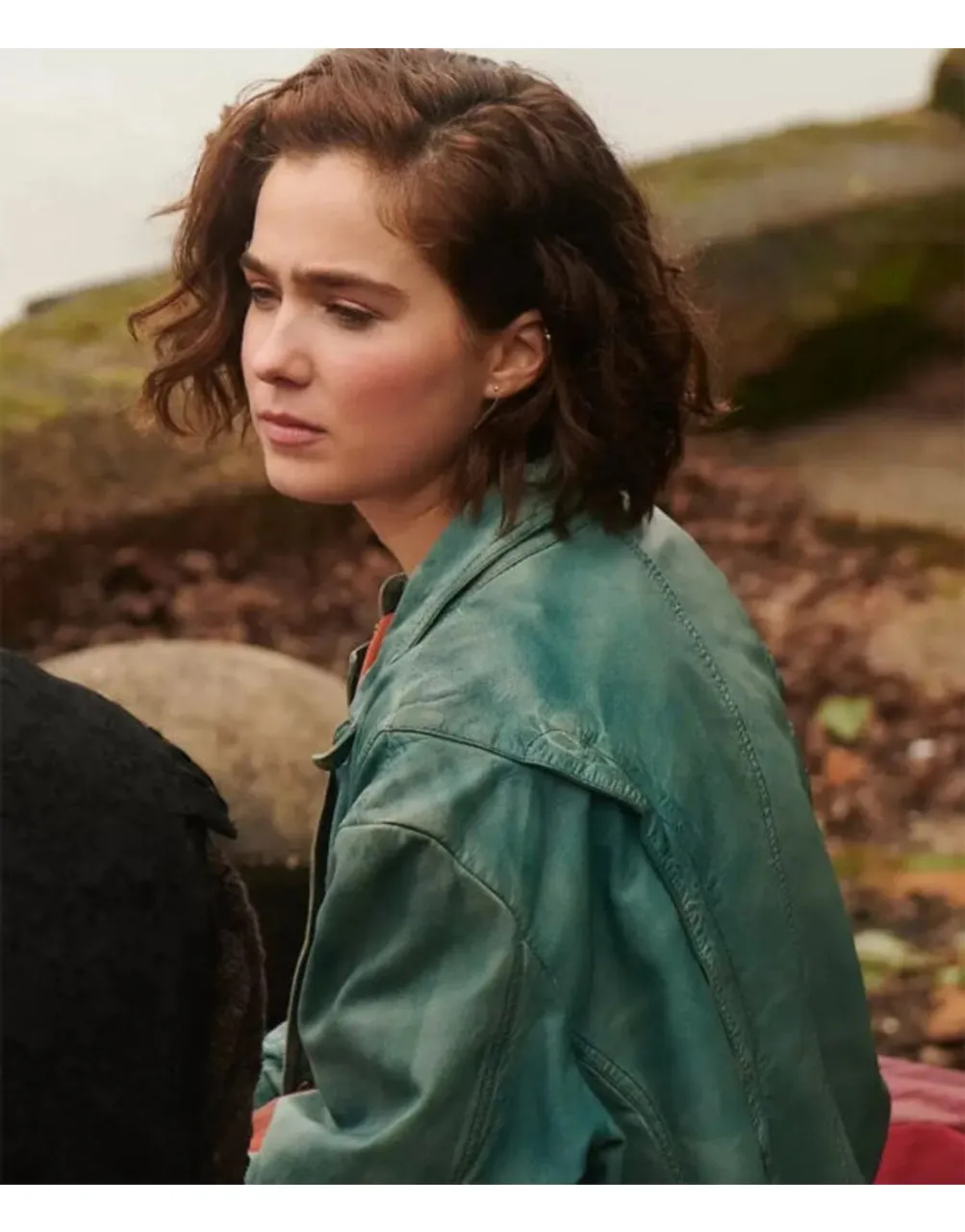 Love At First Sight Haley Lu Richardson Tortoise Leather Jacket