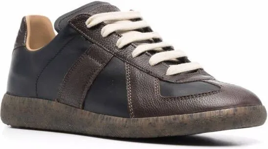 Maison Margiela Replica low-top leather sneakers Black