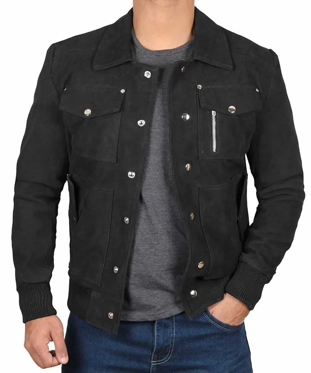 Mark Wahlberg Daddy’s Home 2 Suede Leather Jacket