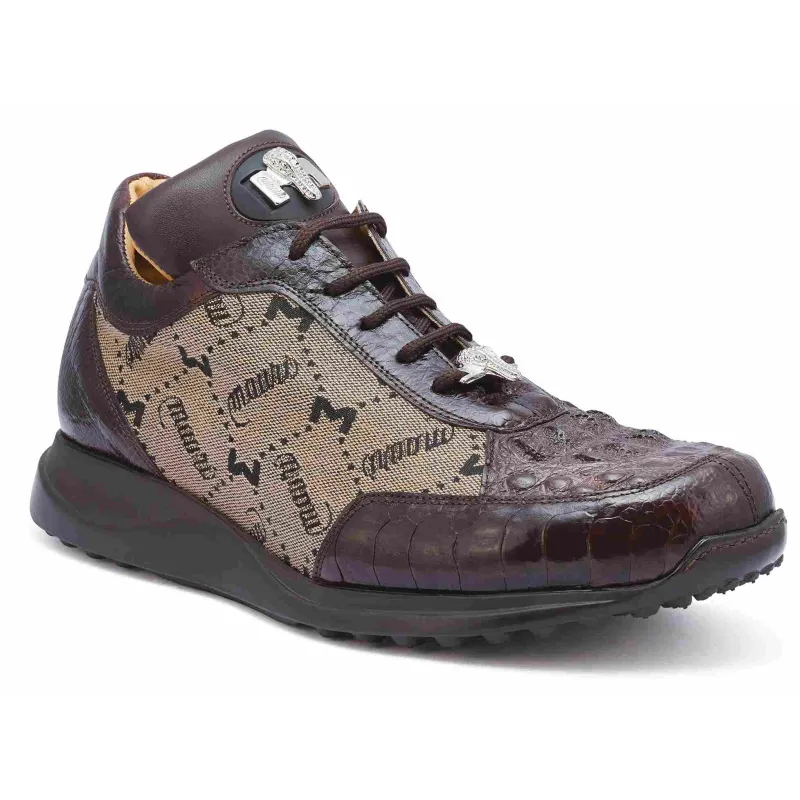 Mauri 8741-2 Ostrich & Hornback Sneakers Brown (Special Order)