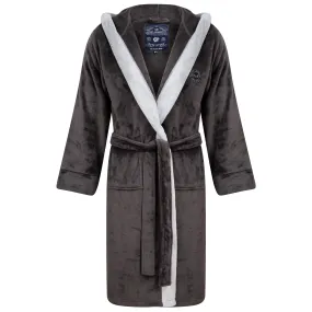 Men’s Tokyo Laundry Soft Fleece Dressing Gown Hooded Robe