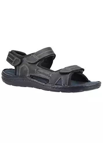 Mens Black Alistair Sandals by Hush Puppies | Look Again