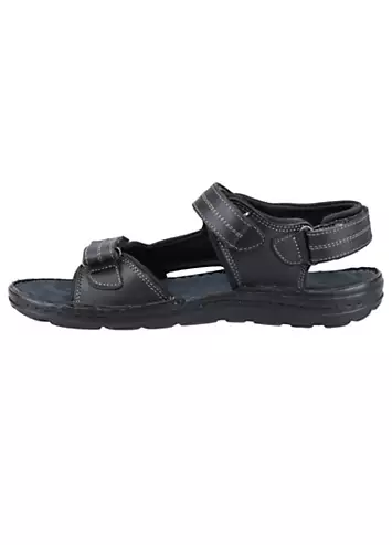 Mens Black Alistair Sandals by Hush Puppies | Look Again