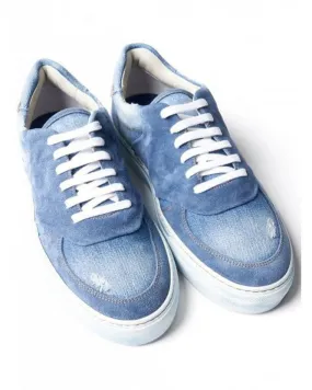 Mens Dreamer Suede Denim Trainers Blue