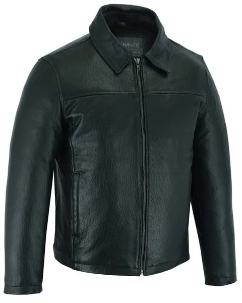 Men's Drum Dyed New-Zealand Lambskin Classic Biker Jacket